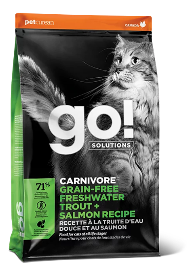 GO! SOLUTIONS 活力營養系列 無穀物淡水鱒魚 + 三文魚貓糧配方 3/8/16磅